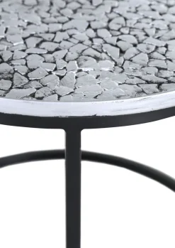 QUARTIER Couchtisch Set TEATIME 3-tlg. schwarz/silber