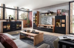 QUARTIER Couchtisch SONATE 110 x 64 cm braun/ schwarz