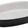 CreaTable Auflaufform oval CLASSIC BLACK & WHITE schwarz