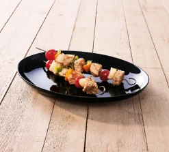 CreaTable Barbecueteller ITALIEN PARTY Glas schwarz