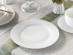 CreaTable Dessertteller FLEUR ROYAL 6er Set creme weiß