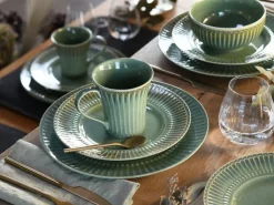 CreaTable Kaffeebecher CELADON Steinzeug 330 ml Grün