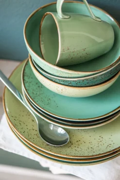 CreaTable Kombiservice NATURE COLLECTION GREEN LIFE 16-teilig grün