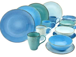 CreaTable Kombiservice NATURE COLLECTION AQUA 16-teilig blau
