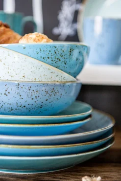 CreaTable Kombiservice NATURE COLLECTION AQUA 16-teilig blau