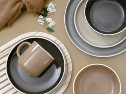 CreaTable Kombiservice NORDIC MOCHA MOUSSE Glaskeramik 16-teilig Mehrfarbig
