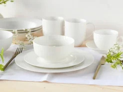 CreaTable Müslischale FLEUR ROYAL 6er Set creme weiß