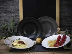 CreaTable Pastateller MANHATTAN 6er Set 27 cm weiß