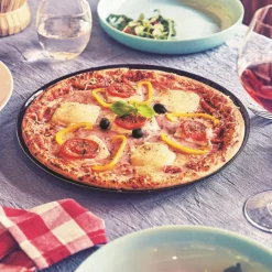 CreaTable Pizzateller ITALIEN PARTY 33 cm Glas schwarz