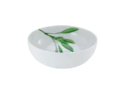 CreaTable Schale KRÄUTER SALBEI 20 cm Porzellan weiß