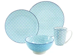 CreaTable Speiseteller MEDITERRAN 4er Set 27 cm blau