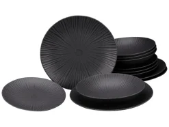 CreaTable Tafelservice VESUVIO 12-teilig schwarz