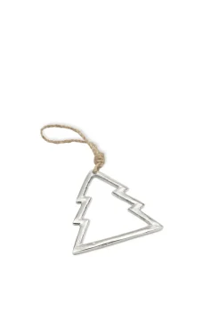 Deko Anhänger BLACK FORREST Aluminium 11 x 11 x 0,5 cm Silberfarbig