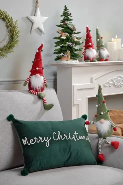 Deko Objekt MERRY CHRISTMAS rechteckig 50 x 35 cm Naturmaterialien/Polyester Grün