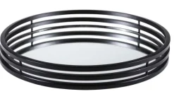 Deko Tablett 38 cm schwarz