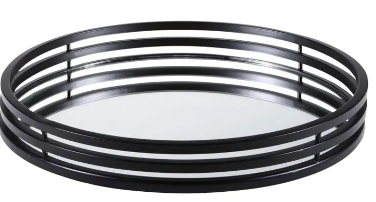 Deko Tablett 38 cm schwarz