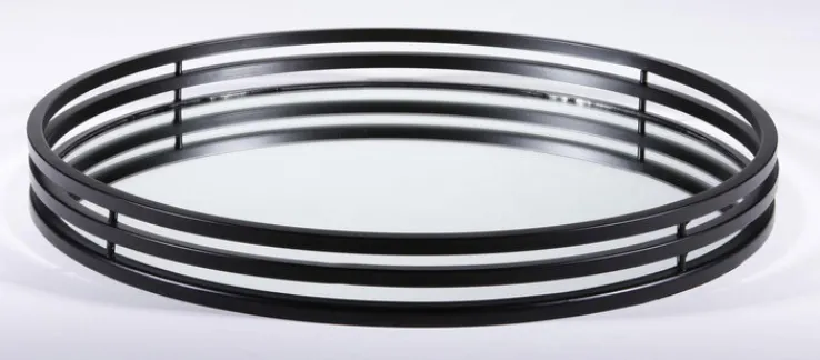 Deko Tablett 48 cm schwarz