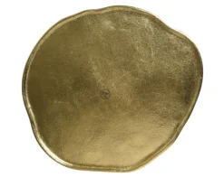 Dekotablett 36 x 40 cm Alu goldfarbig