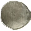 Dekotablett 36 x 40 cm Alu silberfarbig