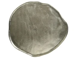 Dekotablett 36 x 40 cm Alu silberfarbig