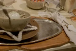 Dekotablett 18 x 38 cm Alu silberfarbig