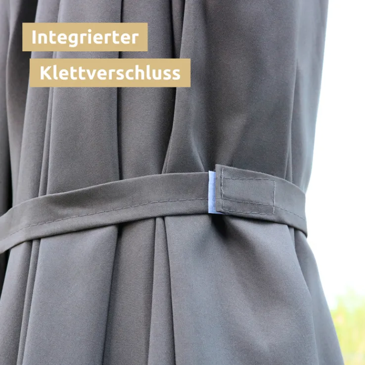 deluxe4home Doppelsonnenschirm DOUBLE 450 x 260 cm anthrazit