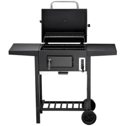 deluxe4home Holzkohlegrill GRILLWAGEN XXL 105 x 50 cm schwarz