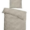 DORMISETTE Musselin-Bettwäsche 135 x 200 cm sandgrau