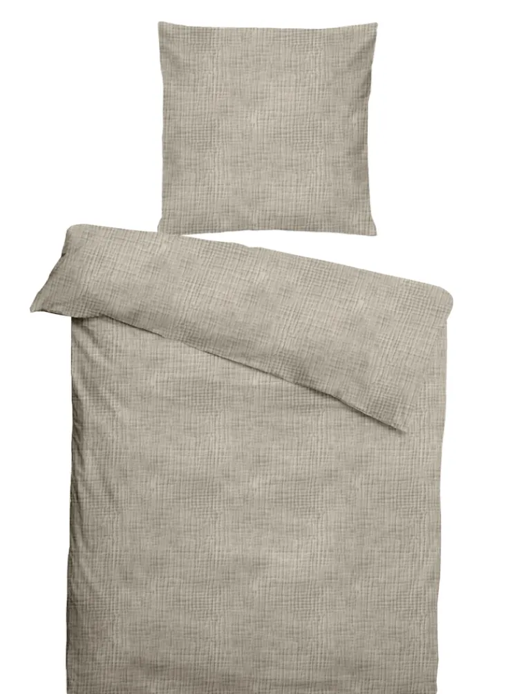 DORMISETTE Musselin-Bettwäsche 135 x 200 cm sandgrau