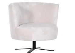 INTERhome Drehsessel JIM-S Chenille-Bezug beige/schwarz