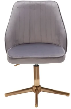 Drehstuhl 47 x 100 cm grau gold