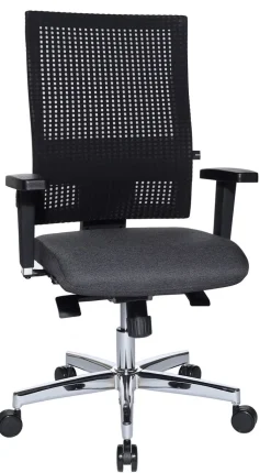 Drehstuhl ART PLUS Stoffbezug Grau/ Schwarz