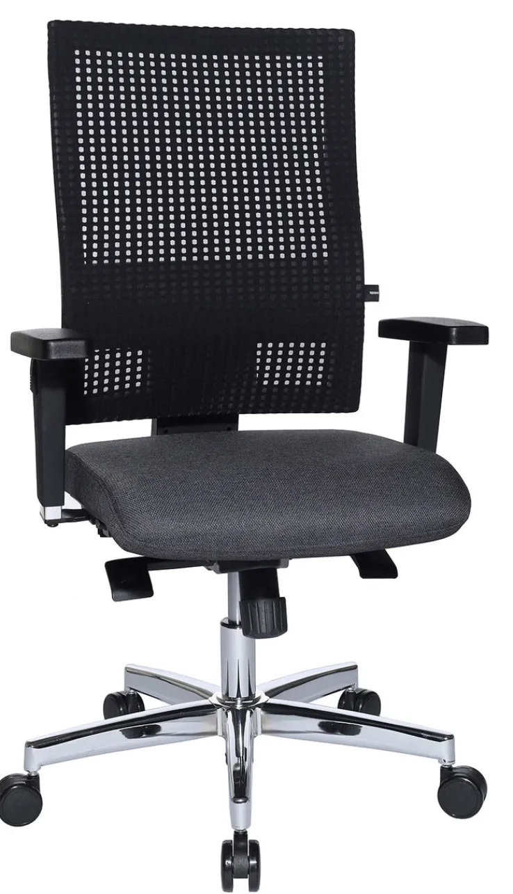 Drehstuhl ART PLUS Stoffbezug Grau/ Schwarz