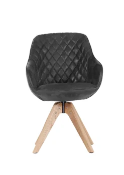 INTERhome Drehstuhl COOL anthrazit used Optik/Eiche massiv natur lackiert