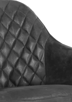 INTERhome Drehstuhl COOL anthrazit used Optik/Eiche massiv natur lackiert