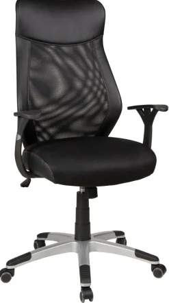 Drehstuhl NIKO Silberfarbig/ Schwarz