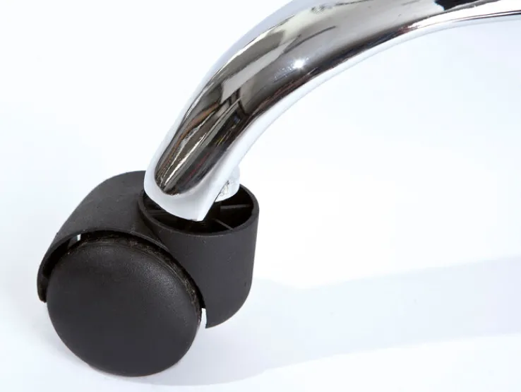 Drehstuhl PASCAL schwarz/chromfarbig 59 x 111-121x 61 cm