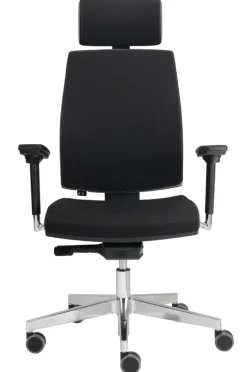 Drehstuhl PREMIUM I 70 x 133 x 70 cm schwarz/ chromfarbig