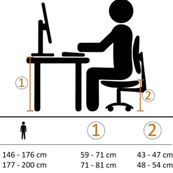 Drehstuhl schwarz/ silberfarbig