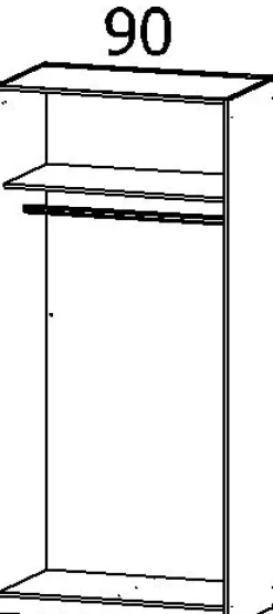QUARTIER Drehtürenschrank CASE weiß