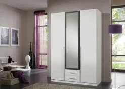 QUARTIER Drehtürenschrank JET weiß/ grau