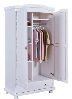 Drehtürenschrank LENNARD 104 x 198 cm weiß