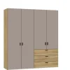 QUARTIER Drehtürenschrank LONGLINE VII braun