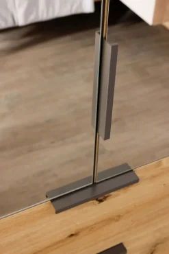 Drehtürenschrank SEAMO Artisan Eiche/ Glas Champagner