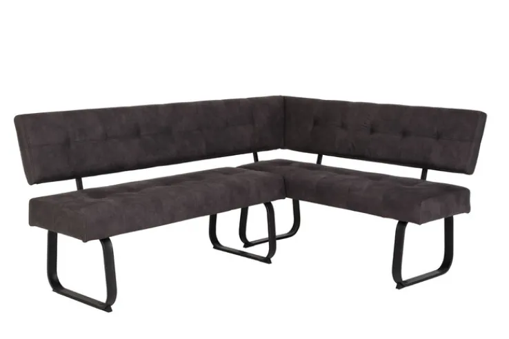 QUARTIER Eckbank LUISE 202 x 152 cm anthrazit