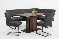 QUARTIER Eckbank LUISE 202 x 152 cm anthrazit