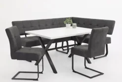 QUARTIER Eckbank LUISE 202 x 152 cm anthrazit