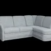 Ecksofa 224 x 160 cm Stoffbezug frostgrau
