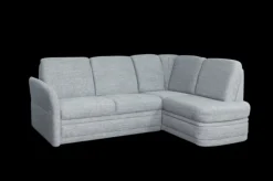 Ecksofa 224 x 160 cm Stoffbezug frostgrau