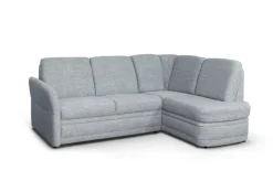 Ecksofa 224 x 160 cm Stoffbezug frostgrau